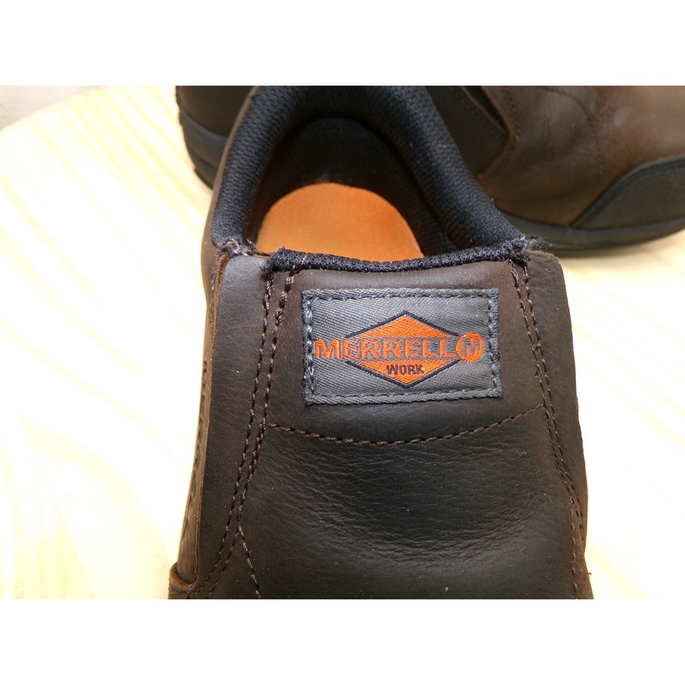 Merrell Work Jungle Moc J15794 Womens Expresso Brown Sz 9 Composite Toe Slip On - Picture 8 of 10